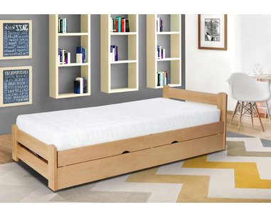 Postel s vyklápěcím roštem Relaxin, 120x200cm, masiv buk Postel s vyklápěcím roštem Relaxin, 120x200cm, masiv buk