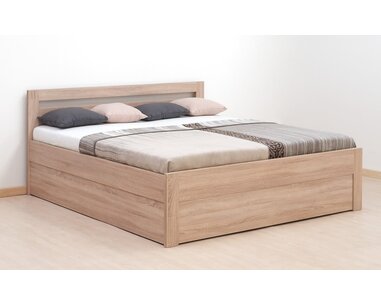 Postel s úložným prostorem MARIKA, lamino, 160x200, 180x200 cm, čelní výklop