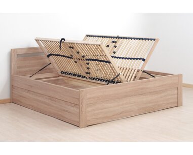 Postel s úložným prostorem MARIKA, lamino, 160x200, 180x200 cm, boční výklop