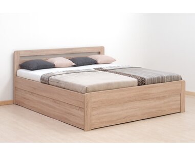 Postel s úložným prostorem MARIKA-oblá, lamino, 160x200, 180x200 cm, boční výklop