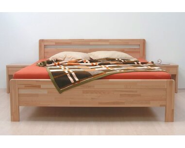 Zvýšená postel z masivu Karlo-oblé, masiv buk cink