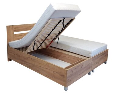 Zýšená postel s roštem a matrací Sandra