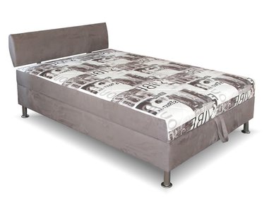 Čalouněná postel s úložným prostorem Tamara, 140x200 cm,  čelní výklop - pohled č. 1