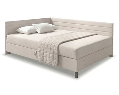 Čalouněná postel s roštem a matrací Elia, 90x200 cm