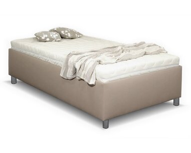 Zvýšená válenda s úložným prostorem Roneta, 90x200,  hnědošedá