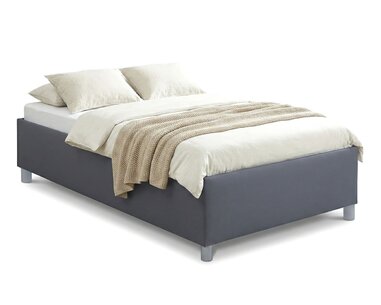 Zvýšená válenda s úložným prostorem Roneta, 120x200, tmavě šedá