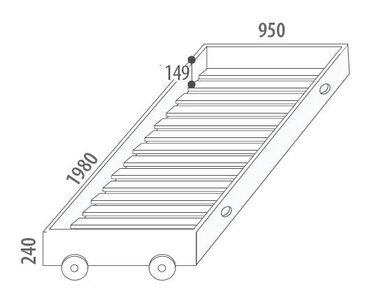 Úložný prostor - přistýlka D946/BC-Domino, masiv buk Úložný prostor - přistýlka D946/BC-Domino, masiv buk