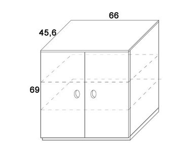 Komoda 2-dvířková D412/BC-Domino, masiv buk Komoda 2-dvířková D412/BC-Domino, masiv buk
