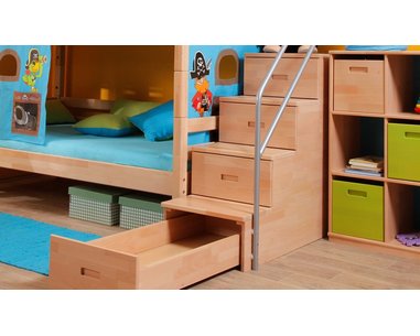 Schody k palandě nízké D105, masiv buk