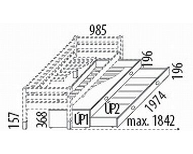Výsuvná přistýlka s úložným prostorem D103, masiv buk