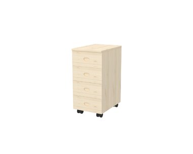 Kontejner D711 - 4 zásuvky, masiv smrk Kontejner D711 - 4 zásuvky, masiv smrk