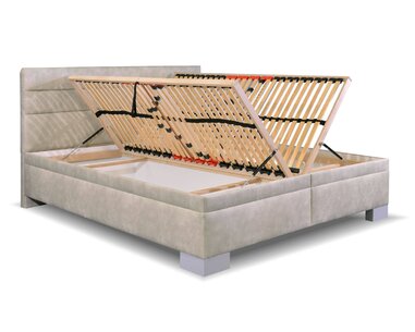 Čalouněná postel s úložným prostorem Antila