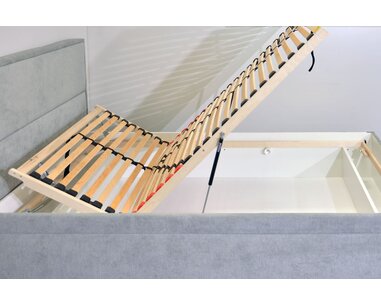 Čalouněná postel s úložným prostorem Marila, 90x200 cm