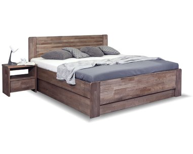 Dřevěná postel dvoulůžko s úložným prostorem ARION 2, 200x210, masiv buk Dřevěná postel dvoulůžko s úložným prostorem ARION 2, 200x210, masiv buk