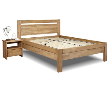 Zvýšená postel z masivu Klementin, 140x200, masiv buk
