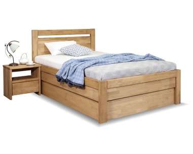 Zvýšená postel s úložným prostorem Klementin, 140x200, masiv buk Zvýšená postel s úložným prostorem Klementin, 140x200, masiv buk