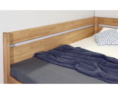 Postel s úložným prostorem Academia, masiv buk, 140x200, Levá