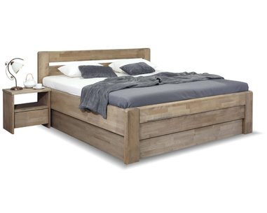 Postel dvoulůžko s úložným prostorem Primátor 180x220 cm, masiv buk Postel dvoulůžko s úložným prostorem Primátor 180x220 cm, masiv buk