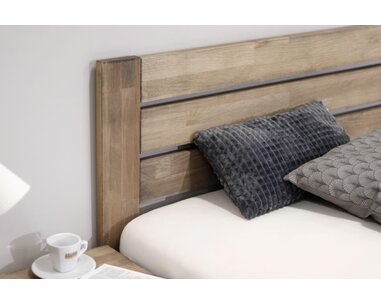 Postel s úložným prostorem Mistral, 140x200, masiv buk