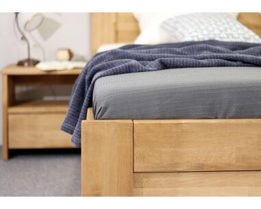 Zvýšená postel z masivu Orfeus, 80x200, 90x200, masiv buk