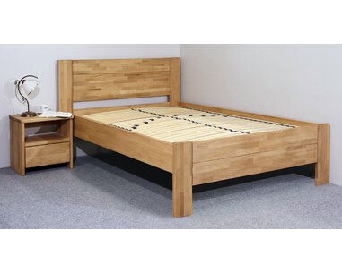 Zvýšená postel z masivu Trinity 2, 140x200, masiv buk