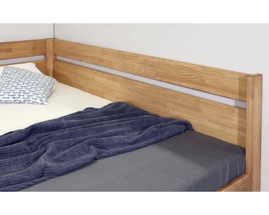 Postel z masivu Academia, 120x200, masiv buk, Pravá