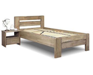 Postel z masivu Primátor, 120x200,  masiv buk