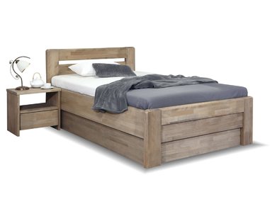Zvýšená postel s úložným prostorem Primátor, masiv buk, 120x200 Zvýšená postel s úložným prostorem Primátor, masiv buk, 120x200