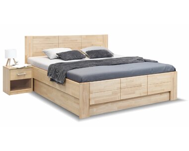 Postel s úložným prostorem ENERGY 200x200, masiv buk  Postel s úložným prostorem ENERGY 200x200, masiv buk