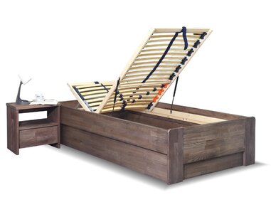Zvýšená válenda jednolůžko Futon