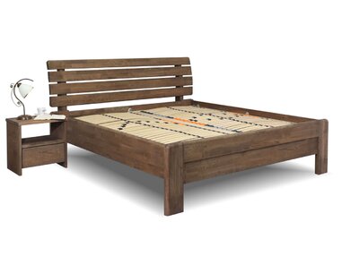 Zvýšená postel z masivu Odysea, masiv dub