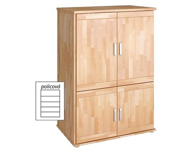 Šatní skříň Beta-180, buk cink Šatní skříň Beta-180, buk cink