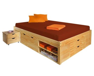 Manželská postel s úložným prostorem IA8803, IA8804 160x200, 180x200, masiv borovice Manželská postel s úložným prostorem IA8803, IA8804 160x200, 180x200, masiv borovice