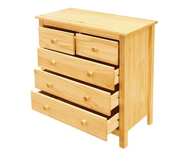 Komoda 5 zásuvková IA8091, masiv borovice