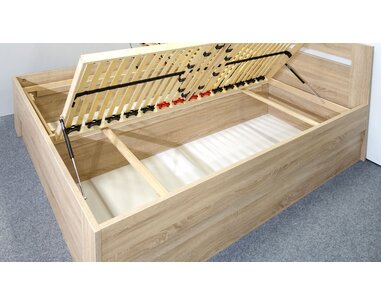 Manželská postel s úložným prostorem, boční výklop LADA 160x210, 160x220