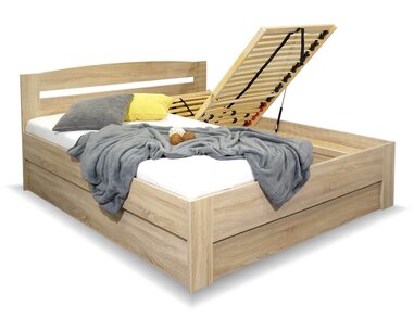 Manželská postel s úložným prostorem Maria, boční výklop, 180x210, 180x220