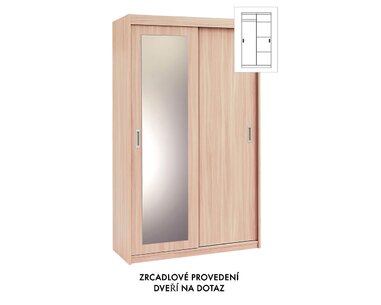 Kombinovaná skříň s posuvnými dveřmi EVITA 12, šířka 120 cm