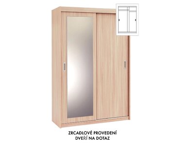 Šatní skříň s posuvnými dveřmi EVITA 15, šířka 150 cm