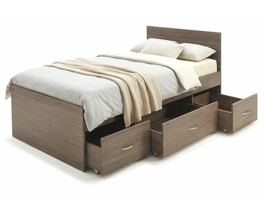 Vyvýšená postel s úložným prostorem DELTA, 90x200cm