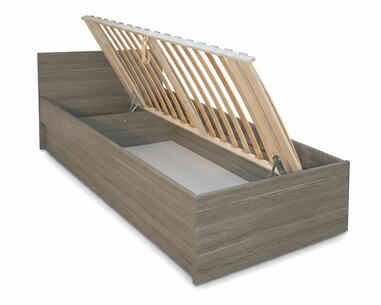 Postel jednolůžko s úložným prostorem HUGO, boční výklop