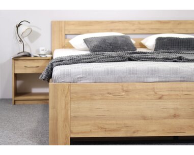 Manželská postel s úložným prostorem a rošty LISA, 180x220cm