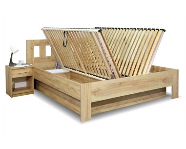 Dvoulůžko s úložným prostorem MALAGA, boční výklop