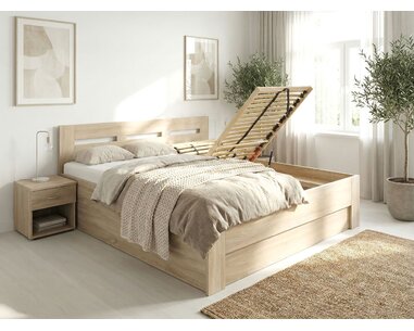 Manželská postel s úložným prostorem, boční výklop Pegas 180x220