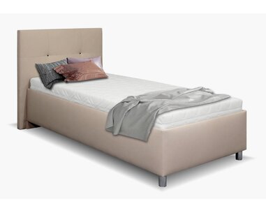 Čalouněná postel s úložným prostorem Crissy, 90x200, hnědá Čalouněná postel s úložným prostorem Crissy, 90x200, hnědá