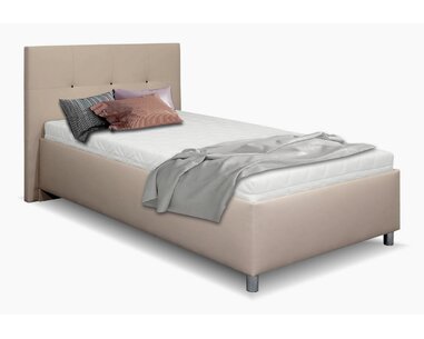 Čalouněná postel s úložným prostorem Crissy, 120x200, hnědá Čalouněná postel s úložným prostorem Crissy, 120x200, hnědá