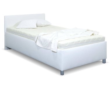Zvýšená čalouněná postel s úložným prostorem Lyoneta, 140x200, bílá Zvýšená čalouněná postel s úložným prostorem Lyoneta, 140x200, bílá