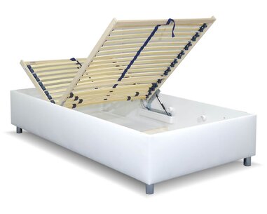 Zvýšená válenda s úložným prostorem Roneta, 120x200, bílá