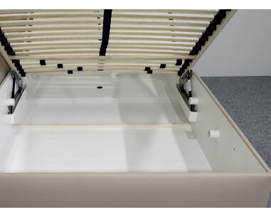 Zvýšená válenda s úložným prostorem Roneta, 90x200,  hnědošedá