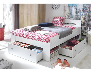 Šuplíky - Postel s úložným prostorem Nepoli