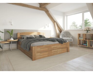 Interiér - postel s úložným prostorem ANTONIO, masiv buk